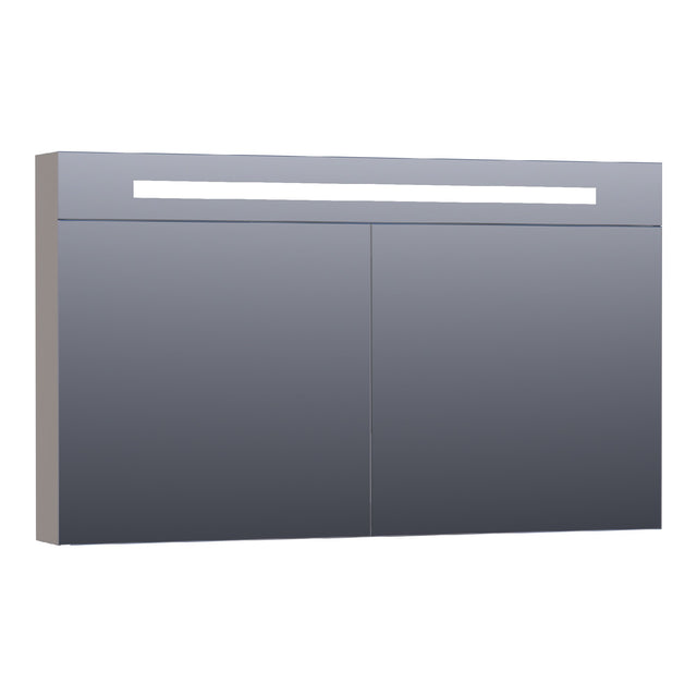 BRAUER Promise Deluxe spiegelkast 120 met directe verlichting 2 dubbelzijdige spiegeldeuren mat taupe SK-PRD120MT