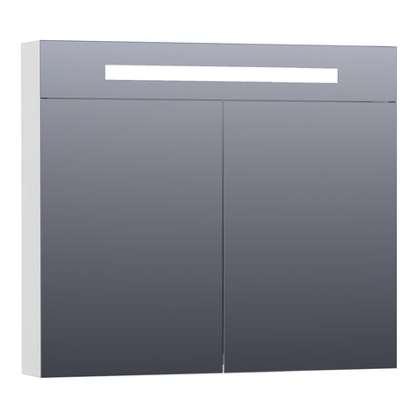 BRAUER Promise Deluxe spiegelkast 120 met directe verlichting 2 dubbelzijdige spiegeldeuren mat wit SK-PRD120MW