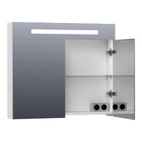 BRAUER Promise Deluxe spiegelkast 120 met directe verlichting 2 dubbelzijdige spiegeldeuren mat wit SK-PRD120MW