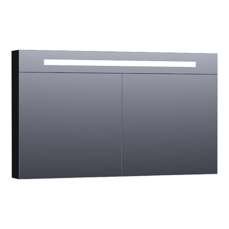 BRAUER Promise Deluxe spiegelkast 120 met directe verlichting 2 dubbelzijdige spiegeldeuren mat zwart SK-PRD120MZ