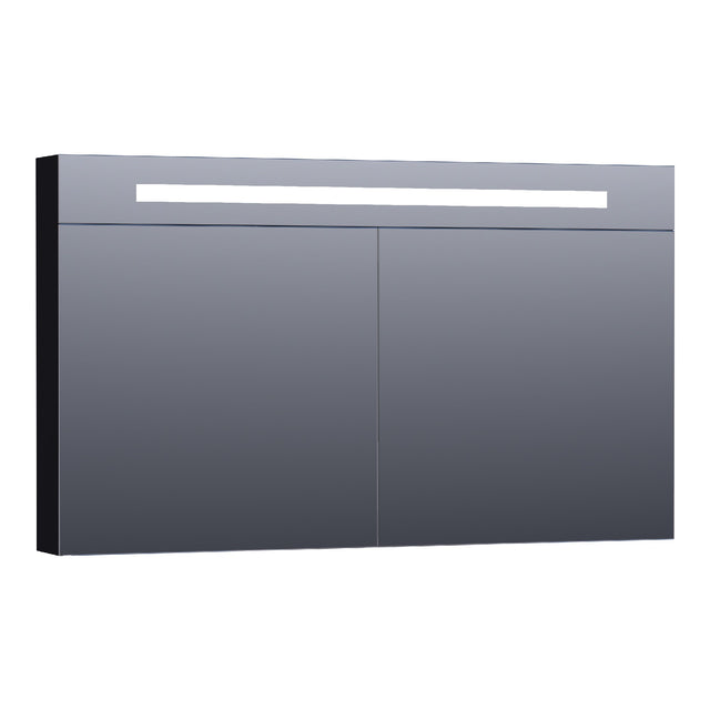 BRAUER Promise Deluxe spiegelkast 120 met directe verlichting 2 dubbelzijdige spiegeldeuren mat zwart SK-PRD120MZ