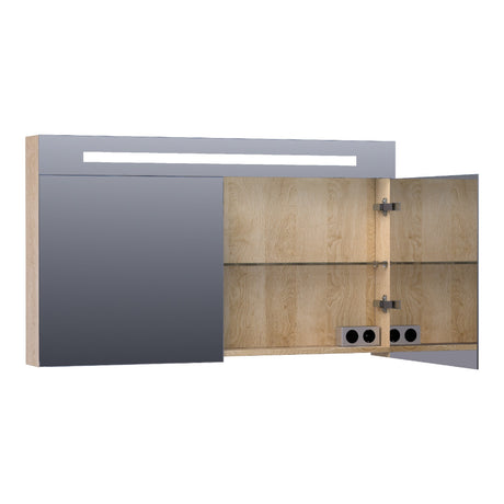 BRAUER Promise Deluxe spiegelkast 120 met directe verlichting 2 dubbelzijdige spiegeldeuren Sunlit SK-PRD120SL