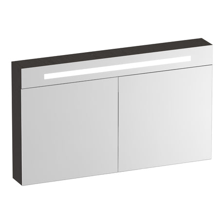 BRAUER Promise Deluxe spiegelkast 120 met verlichting 2 dubbelzijdige spiegeldeuren Timber Anthracite SK-PRD120TA
