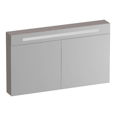 BRAUER Promise Deluxe spiegelkast 120 met verlichting 2 dubbelzijdige spiegeldeuren Timber Greige SK-PRD120TE