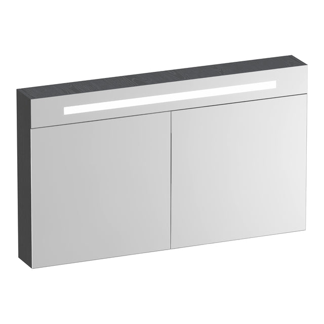 BRAUER Promise Deluxe spiegelkast 120 met verlichting 2 dubbelzijdige spiegeldeuren Timber Grey SK-PRD120TG