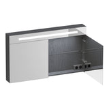 BRAUER Promise Deluxe spiegelkast 120 met verlichting 2 dubbelzijdige spiegeldeuren Timber Grey SK-PRD120TG