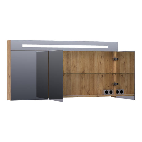 BRAUER Promise Deluxe spiegelkast 140 met directe verlichting 3 dubbelzijdige spiegeldeuren Chateau SK-PRD140CH