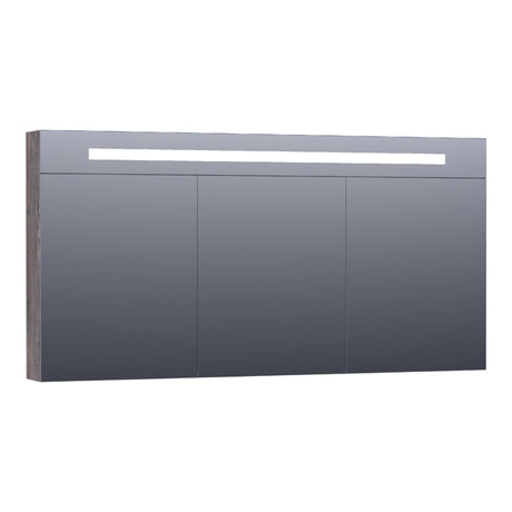 BRAUER Promise Deluxe spiegelkast 140 met directe verlichting 3 dubbelzijdige spiegeldeuren Driftwood SK-PRD140DR