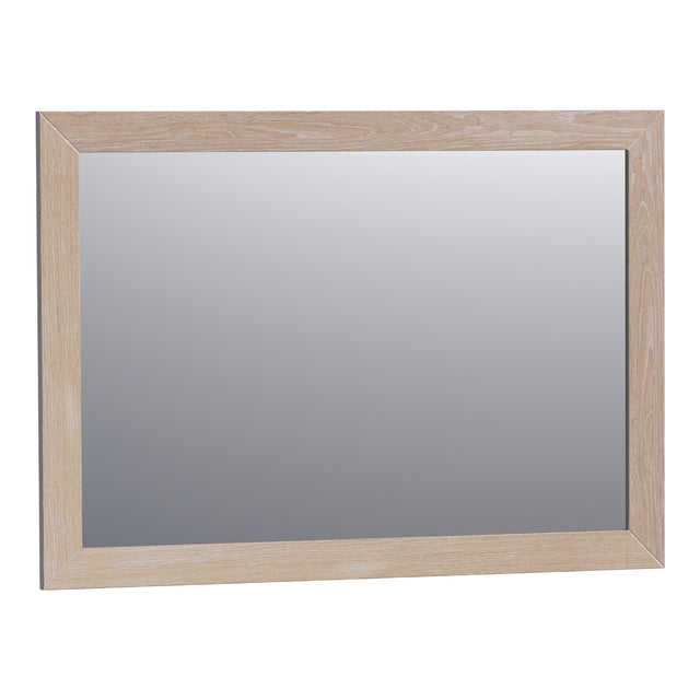 BRAUER Citrine spiegel 100 rechthoekig lamellen eiken wit frame SP-CI100RHLEW