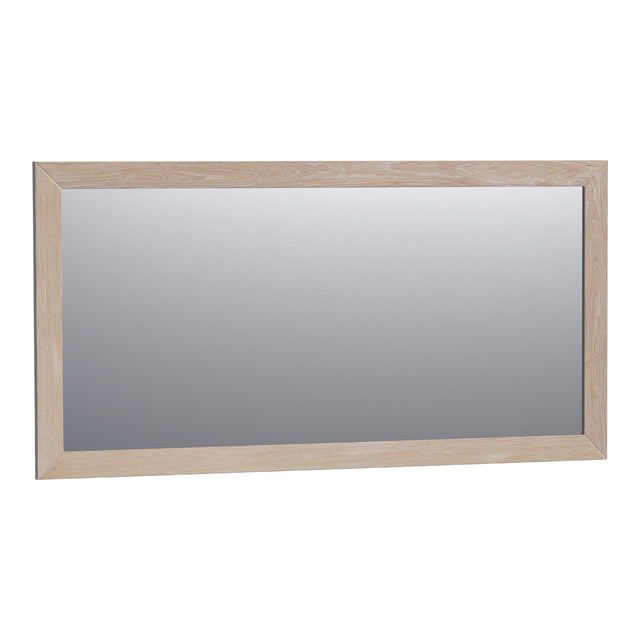 BRAUER Citrine spiegel 140 rechthoekig lamellen eiken wit frame SP-CI140RHLEW