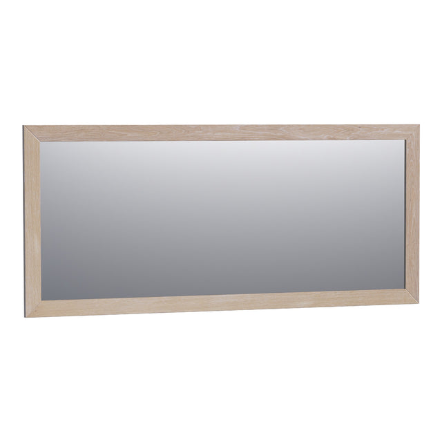 BRAUER Citrine spiegel 160 rechthoekig lamellen eiken wit frame SP-CI160RHLEW