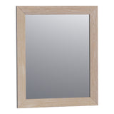 BRAUER Citrine spiegel 60 rechthoekig lamellen eiken wit frame SP-CI60RHLEW