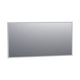 BRAUER Onyx spiegel 140 rechthoekig aluminium-kleurig geborsteld frame SP-ON140RHA