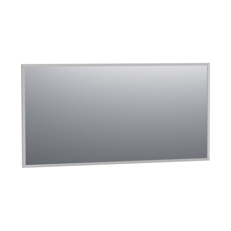 BRAUER Onyx spiegel 140 rechthoekig aluminium-kleurig geborsteld frame SP-ON140RHA