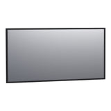 BRAUER Onyx spiegel 140 rechthoekig zwart geborsteld frame SP-ON140RHZ