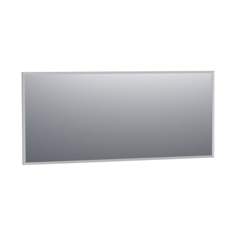 BRAUER Onyx spiegel 160 rechthoekig aluminium-kleurig geborsteld frame SP-ON160RHA