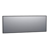 BRAUER Onyx spiegel 200 rechthoekig zwart geborsteld frame SP-ON200RHZ