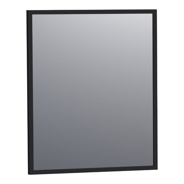 BRAUER Onyx spiegel 60 rechthoekig zwart geborsteld frame SP-ON60RHZ