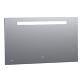 BRAUER Quartz spiegel 120 rechthoekig met klok en directe LED-verlichting met dimfunctie en touch-bediening SP-QU120RH