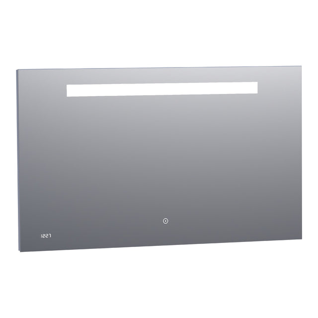 BRAUER Quartz spiegel 120 rechthoekig met klok en directe LED-verlichting met dimfunctie en touch-bediening SP-QU120RH
