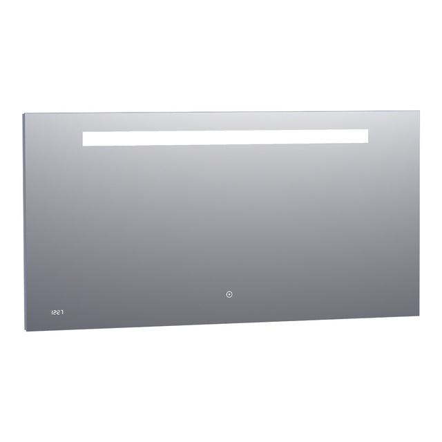 BRAUER Quartz spiegel 140 rechthoekig met klok en directe LED-verlichting met dimfunctie en touch-bediening SP-QU140RH