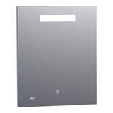 BRAUER Quartz spiegel 60 rechthoekig met klok en directe LED-verlichting met dimfunctie en touch-bediening SP-QU60RH
