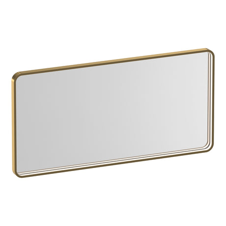 BRAUER Sapphire spiegel 100 rechthoekig afgerond goud frame met directe LED-verlichting met dim- en kleurfunctie en afstandsbediening SP-SA100RAGG