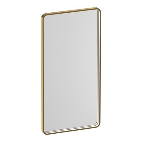 BRAUER Sapphire spiegel 100 rechthoekig afgerond goud frame met directe LED-verlichting met dim- en kleurfunctie en afstandsbediening SP-SA100RAGG