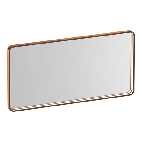 BRAUER Sapphire spiegel 100 rechthoekig afgerond koper frame met directe LED-verlichting met dim- en kleurfunctie en afstandsbediening SP-SA100RAGK