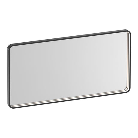 BRAUER Sapphire spiegel 100 rechthoekig afgerond gunmetal frame met directe LED-verlichting met dim- en kleurfunctie en afstandsbediening SP-SA100RAGM