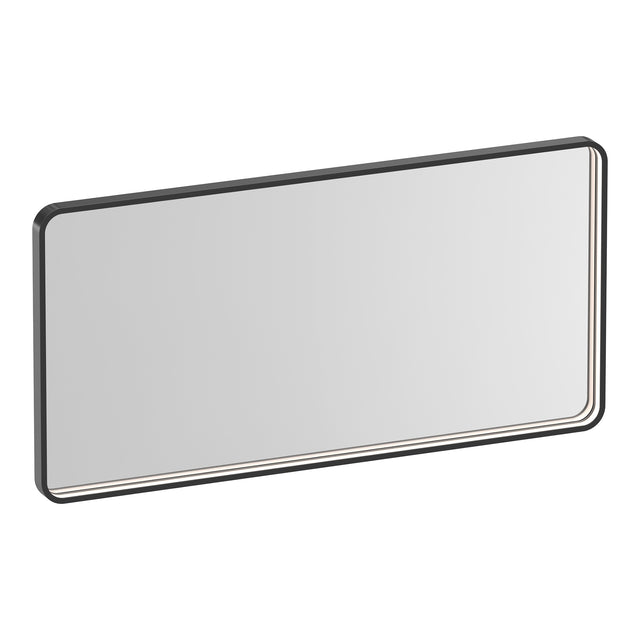 BRAUER Sapphire spiegel 100 rechthoekig afgerond gunmetal frame met directe LED-verlichting met dim- en kleurfunctie en afstandsbediening SP-SA100RAGM