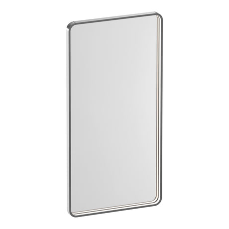 BRAUER Sapphire spiegel 100 rechthoekig afgerond RVS-kleurig frame met directe LED-verlichting met dim- en kleurfunctie en afstandsbediening SP-SA100RANG