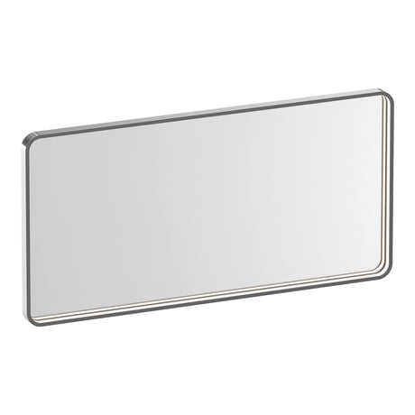 BRAUER Sapphire spiegel 100 rechthoekig afgerond RVS-kleurig frame met directe LED-verlichting met dim- en kleurfunctie en afstandsbediening SP-SA100RANG