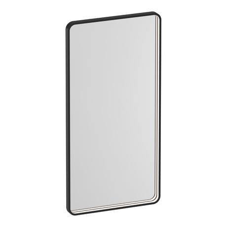 BRAUER Sapphire spiegel 100 rechthoekig afgerond mat zwart frame met directe LED-verlichting met dim- en kleurfunctie en afstandsbediening SP-SA100RAS