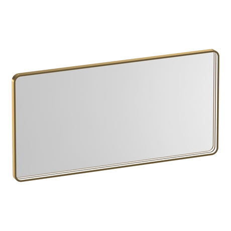 BRAUER Sapphire spiegel 120 rechthoekig afgerond goud frame met directe LED-verlichting met dim- en kleurfunctie en afstandsbediening SP-SA120RAGG
