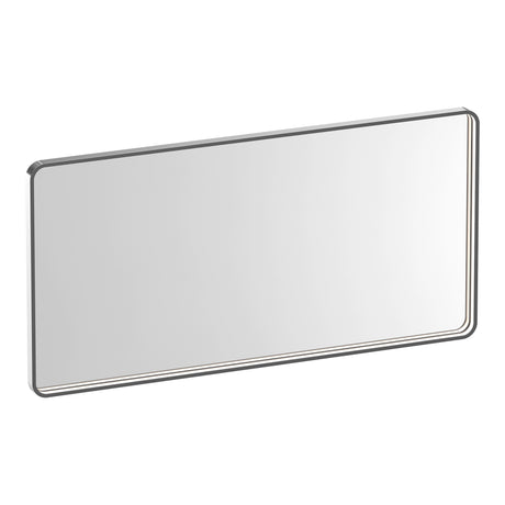 BRAUER Sapphire spiegel 120 rechthoekig afgerond RVS-kleurig frame met directe LED-verlichting met dim- en kleurfunctie en afstandsbediening SP-SA120RANG