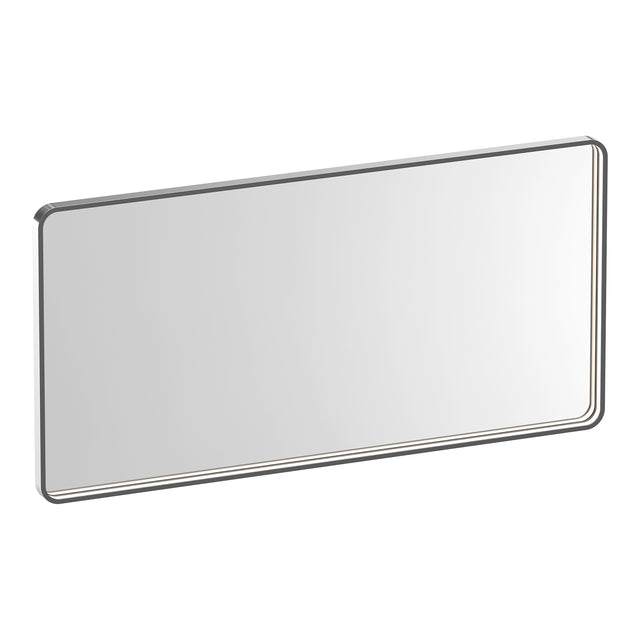 BRAUER Sapphire spiegel 120 rechthoekig afgerond RVS-kleurig frame met directe LED-verlichting met dim- en kleurfunctie en afstandsbediening SP-SA120RANG