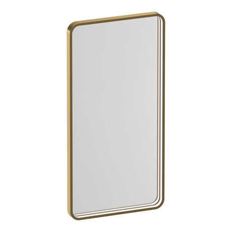 BRAUER Sapphire spiegel 80 rechthoekig afgerond goud frame met directe LED-verlichting met dim- en kleurfunctie en afstandsbediening SP-SA80RAGG