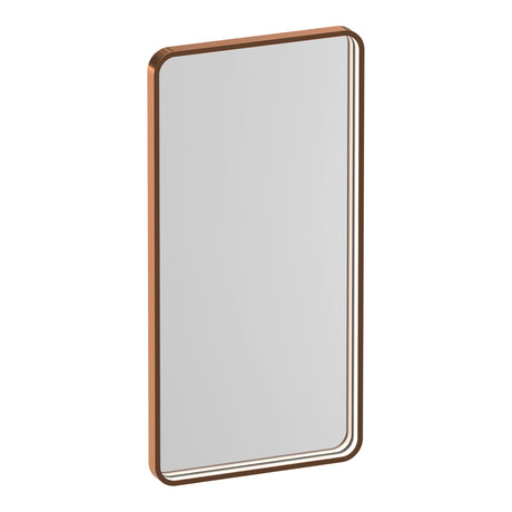BRAUER Sapphire spiegel 80 rechthoekig afgerond koper frame met directe LED-verlichting met dim- en kleurfunctie en afstandsbediening SP-SA80RAGK