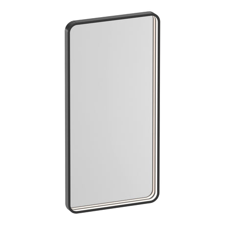 BRAUER Sapphire spiegel 80 rechthoekig afgerond gunmetal frame met directe LED-verlichting met dim- en kleurfunctie en afstandsbediening SP-SA80RAGM