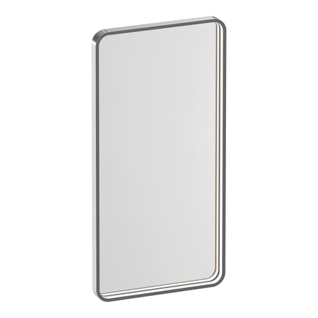 BRAUER Sapphire spiegel 80 rechthoekig afgerond RVS-kleurig frame met directe LED-verlichting met dim- en kleurfunctie en afstandsbediening SP-SA80RANG