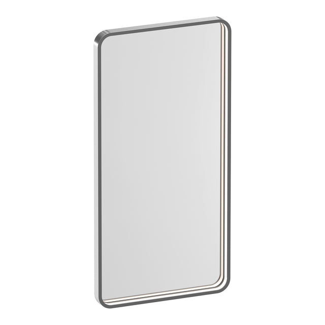 BRAUER Sapphire spiegel 80 rechthoekig afgerond RVS-kleurig frame met directe LED-verlichting met dim- en kleurfunctie en afstandsbediening SP-SA80RANG