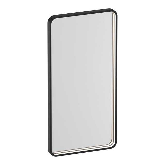 BRAUER Sapphire spiegel 80 rechthoekig afgerond mat zwart frame met directe LED-verlichting met dim- en kleurfunctie en afstandsbediening SP-SA80RAS