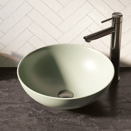 BRAUER Bowl waskom 40 rond keramiek mat pastel groen WK-BO40ROMPG