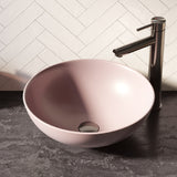 BRAUER Bowl waskom 40 rond keramiek mat pastel roze WK-BO40ROMPR