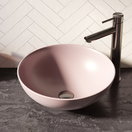 BRAUER Bowl waskom 40 rond keramiek mat pastel roze WK-BO40ROMPR