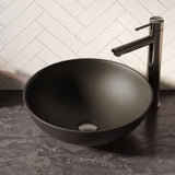 BRAUER Bowl waskom 40 rond keramiek mat zwart WK-BO40ROMZ