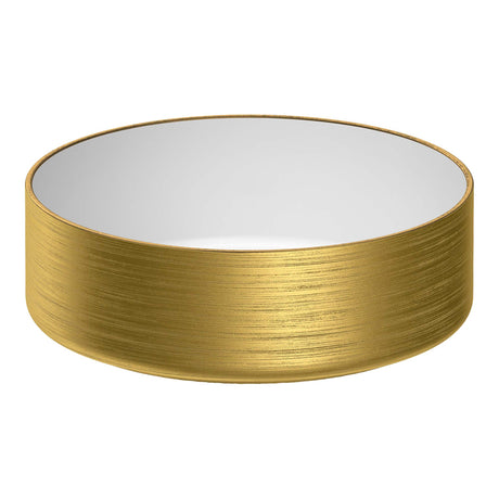 BRAUER Circle waskom 36 rond keramiek hoogglans wit en goud WK-CC36ROHWGO