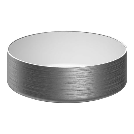 BRAUER Circle waskom 36 rond keramiek hoogglans wit en zilver WK-CC36ROHWZI
