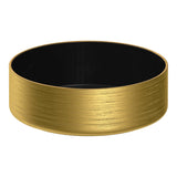 BRAUER Circle waskom 36 rond keramiek mat zwart en goud WK-CC36ROMZGO
